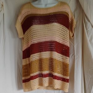 Cozy Striped Knit Sweater in Warm Tones
